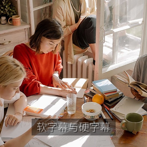 软字幕与硬字幕区别示意图，中文字幕观影技巧