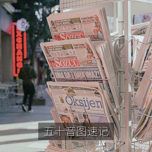 日语学习入门：五十音图平假名片假名速记卡片