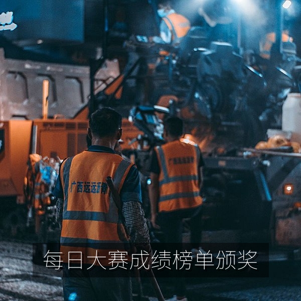 每日大赛成绩榜单查询页面与周冠军颁奖场景